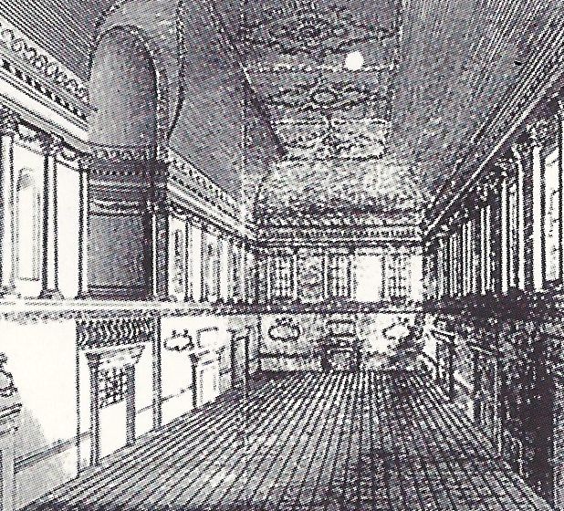 Gravure de la Ballroom, The Assembly Rooms, bath