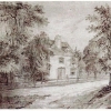L'ancien presbytère dessiné par la nièce de Jane Austen, Anna Lefroy, en 1814
