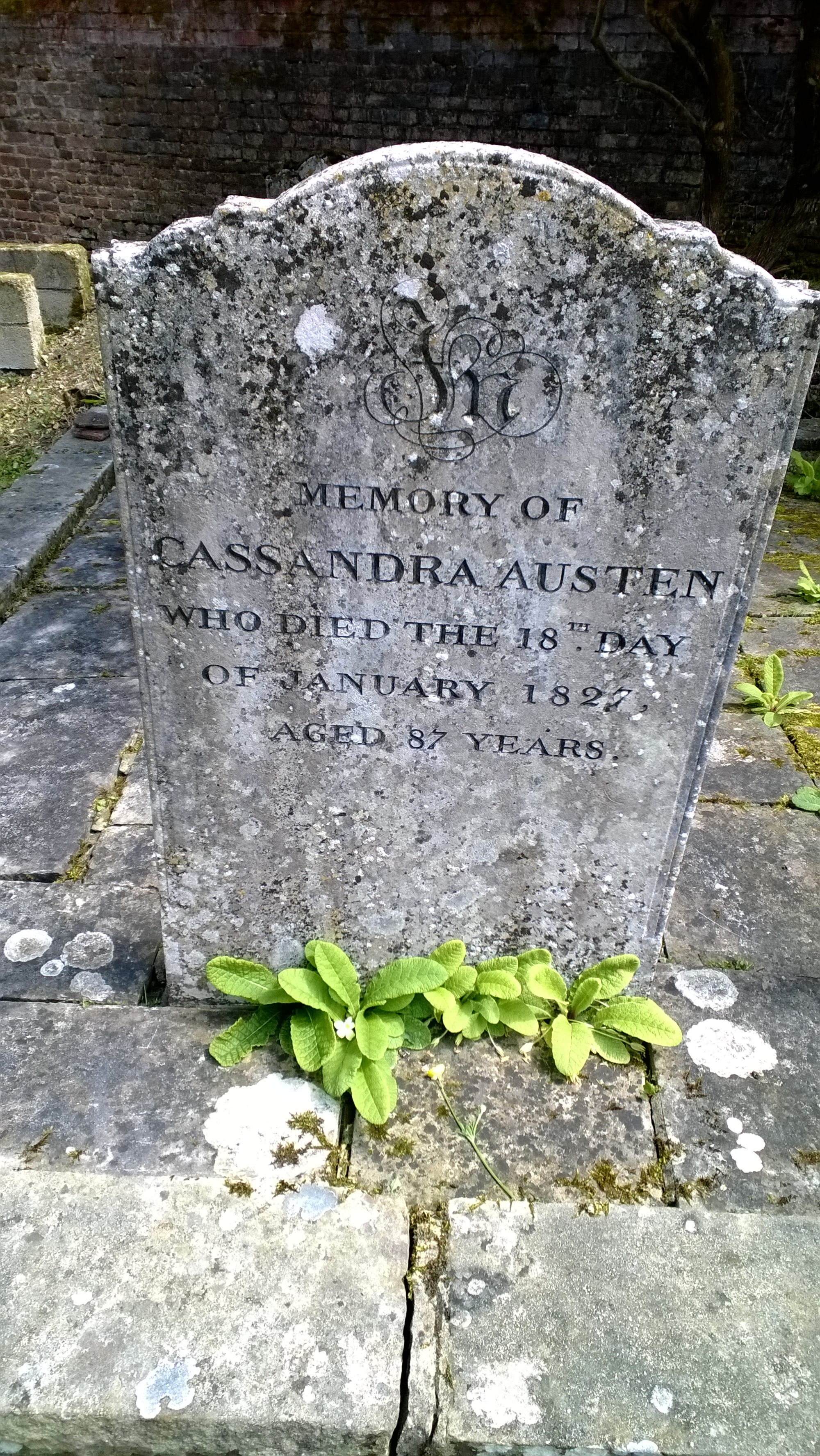 La tombe de Cassandra à Chawton